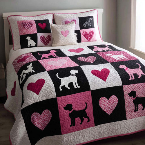 Best Dog Dreams 3-Piece Quilted Bedding Set - Single (59" x 70")