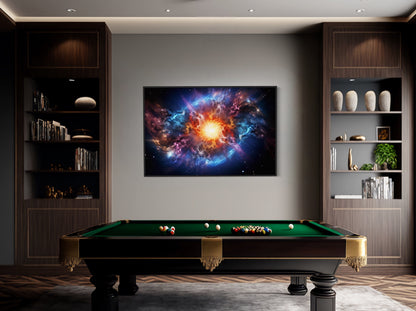 Big Bang Painting Space Framed Canvas Wall Art