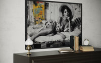 Black And White Vintage Style Sexy Woman Wall Art