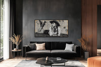 Black And White Western Cowgirl On Newspaper Collage Wall Art