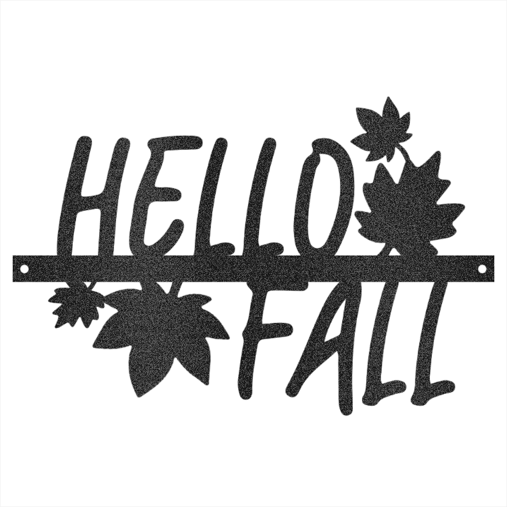 Hello Fall Steel Wall Decor