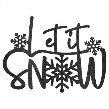 Let It Snow Steel Wall Decor