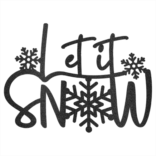 Let It Snow Steel Wall Decor