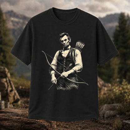 Abraham Lincoln Archer T-Shirt, Vintage Bow Hunting Tee