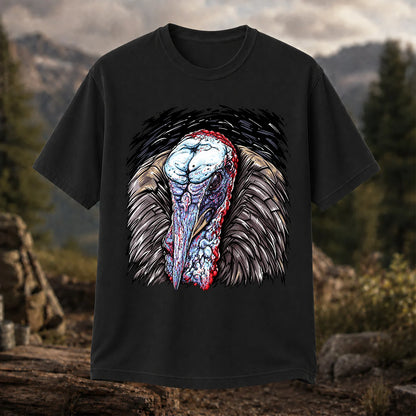 Turkey Portrait T-Shirt, Detailed Turkey Hunting Tee