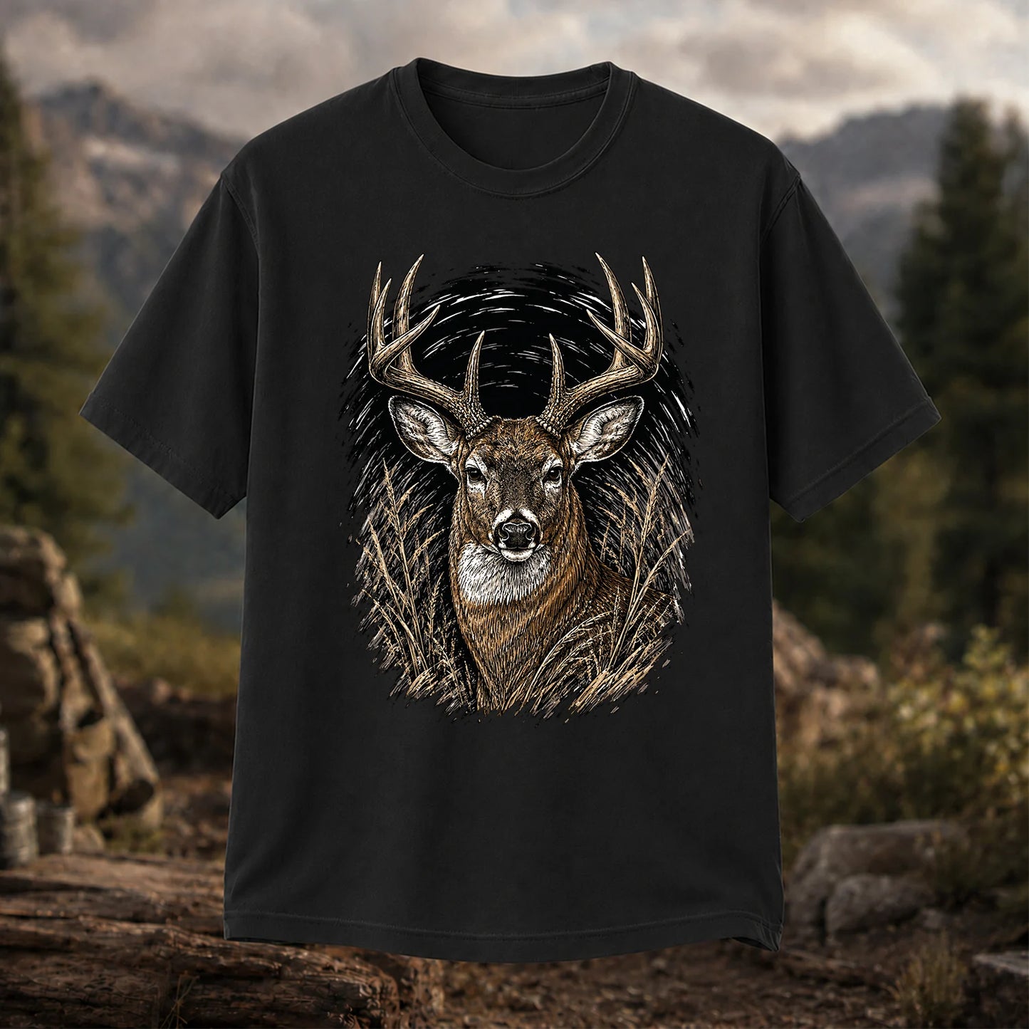 Whitetail Buck T-Shirt, Vintage Deer Hunting Tee