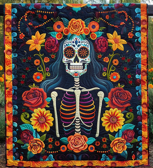 Blooming Spirits Quilted Blanket - Throw (55" x 60")