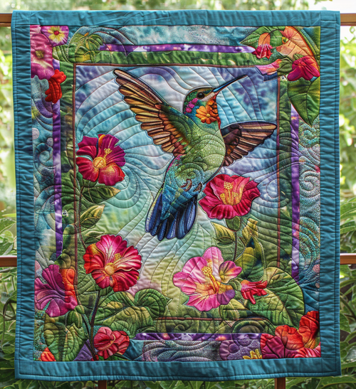 Blossom Garden Quilted Blanket - Throw (55" x 60")