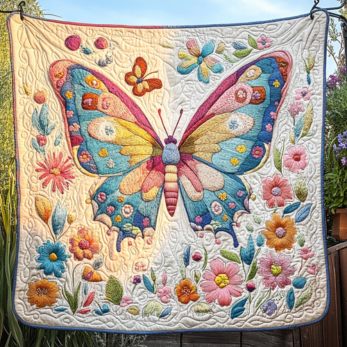 Blossom Breeze Quilted Blanket - Throw (55" x 60")