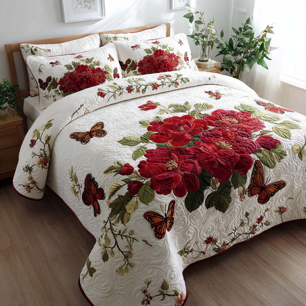 Blossom Dream 3-Piece Quilted Bedding Set - Single (59" x 70")
