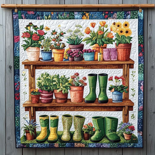 Blossom Shelf Quilted Blanket - Throw (55" x 60")
