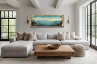 Blue Ridge Mountains Long Horizontal Travel Poster Canvas Wall Art