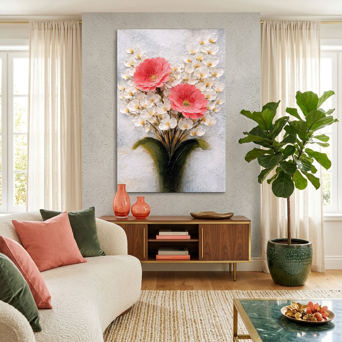 Blush Blooms - canvas