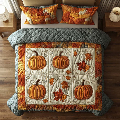 Bountiful Harvest Time 3-Piece Quilted Bedding Set - Single (59" x 70")