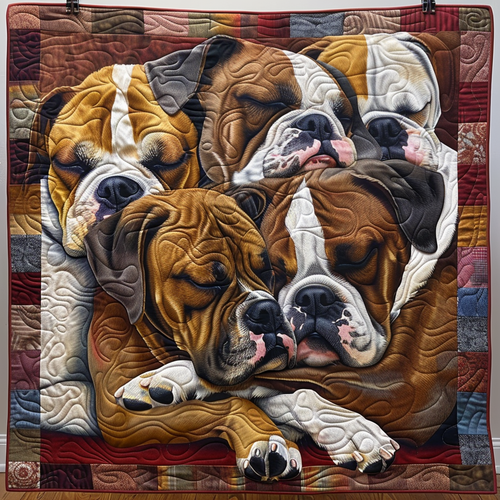 Boxer Bliss Quilted Blanket - Throw (55" x 60")