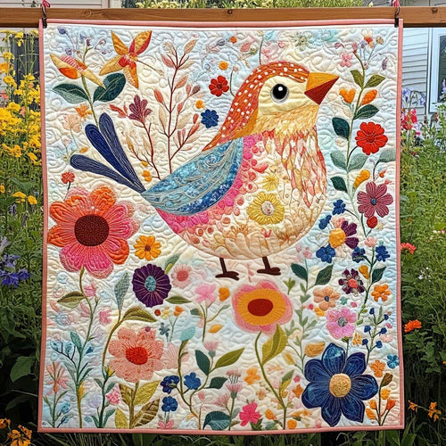 Branch Perch Quilted Blanket - Throw (55" x 60")