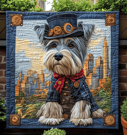 Brave Scottie Adventures Quilted Blanket - Throw (55" x 60")