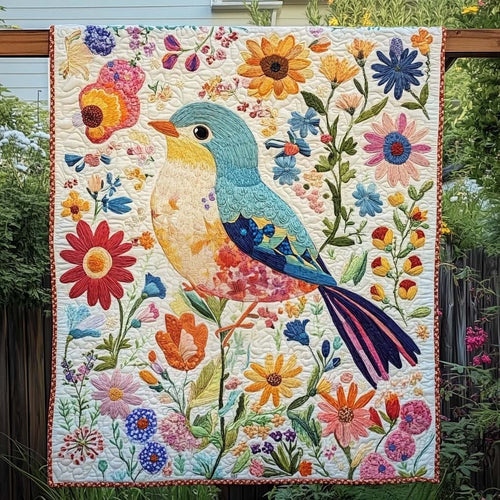 Bright Beak Quilted Blanket - Throw (55" x 60")