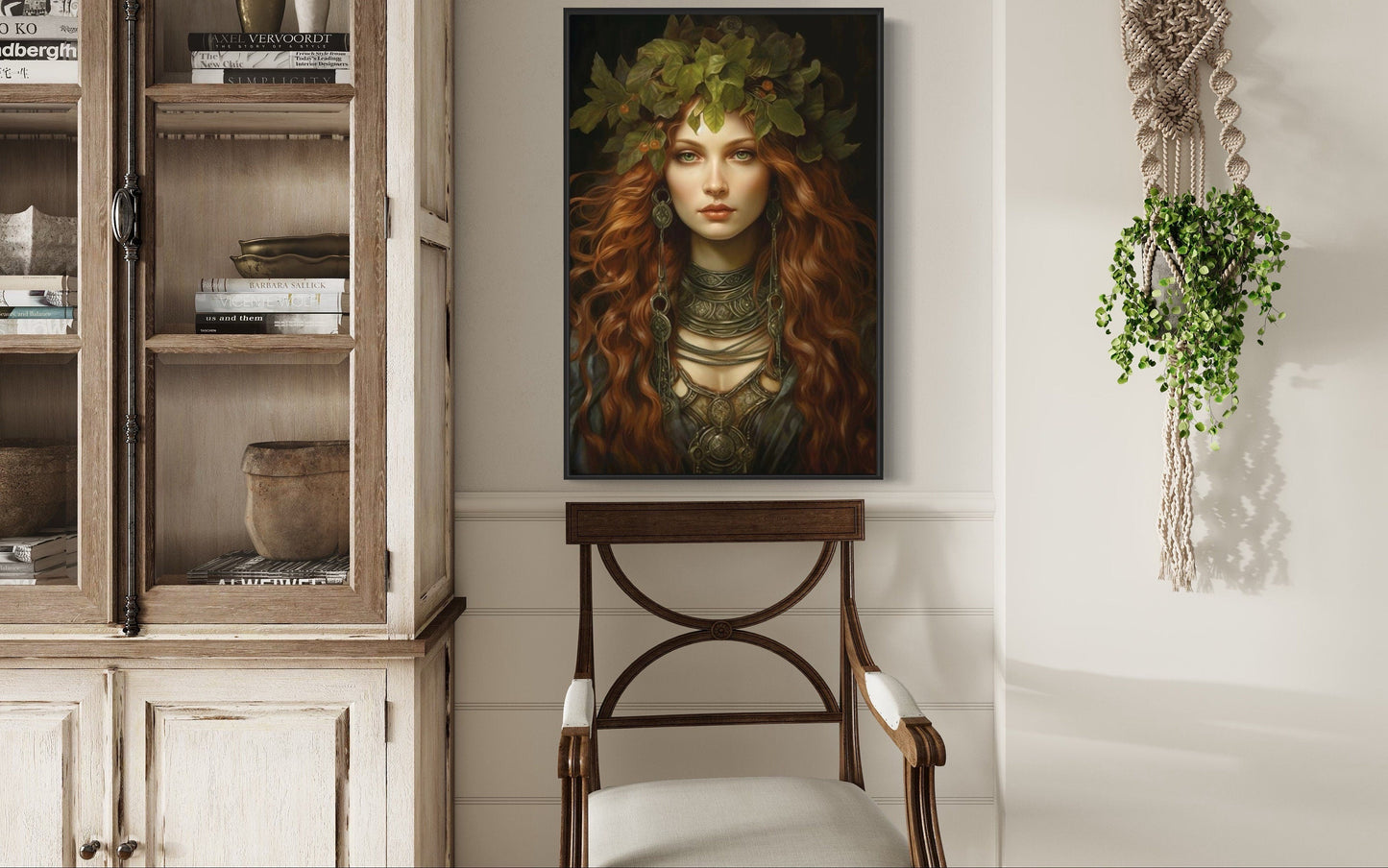 Brigid Celtic Goddess Framed Canvas Wall Art