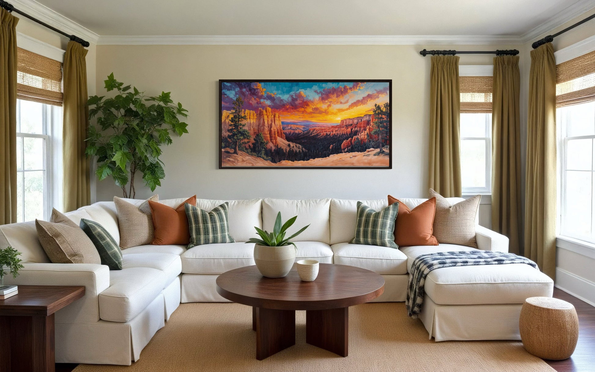 Bryce Canyon Wall Art – Rustic Sunset Canvas Print for Southwestern Home Decor