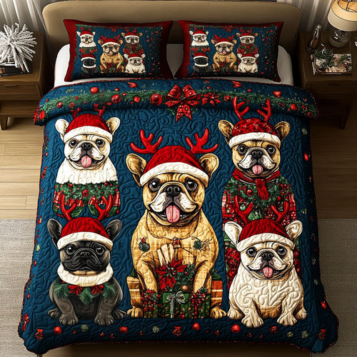 Bulldog Cheer Squad Quilted Blanket - Throw (55" x 60")