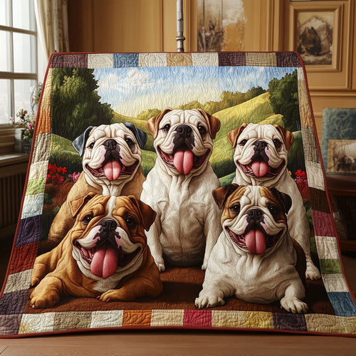 Bulldog Masterpiece Quilted Blanket - Baby (30" x 40")