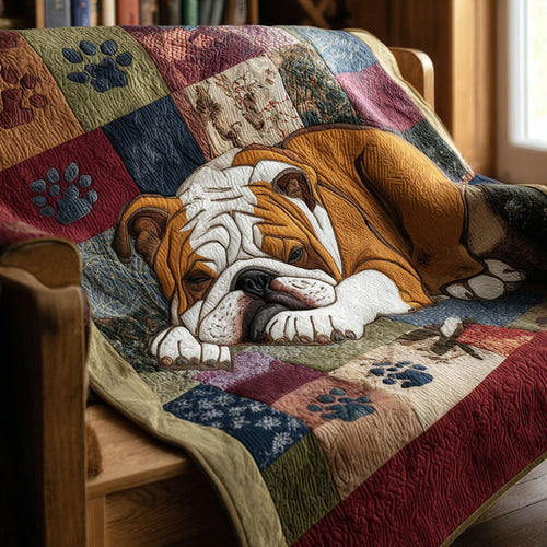 Bulldog Nap Time Quilted Blanket - Baby (30" x 40") - Pack 1