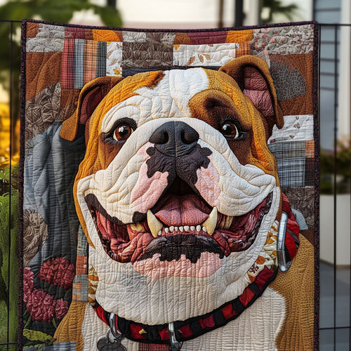 Bulldog Vibes Quilted Blanket - Baby (30" x 40")
