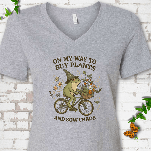 Buy Plants Frog V-Neck T-Shirt