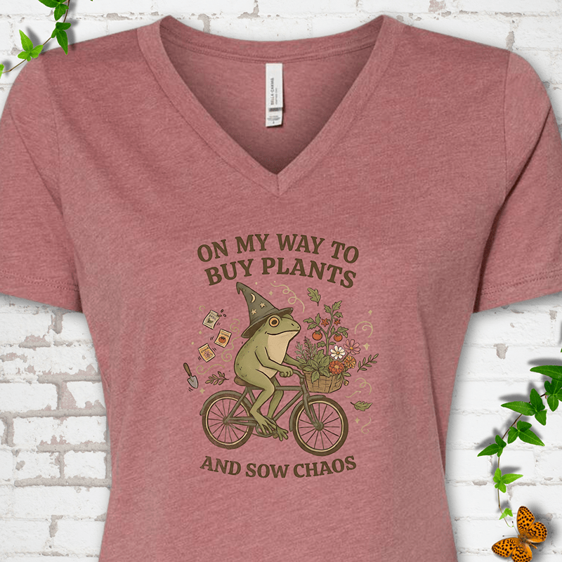 Buy Plants Frog V-Neck T-Shirt
