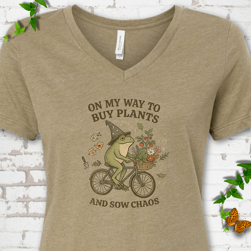 Buy Plants Frog V-Neck T-Shirt