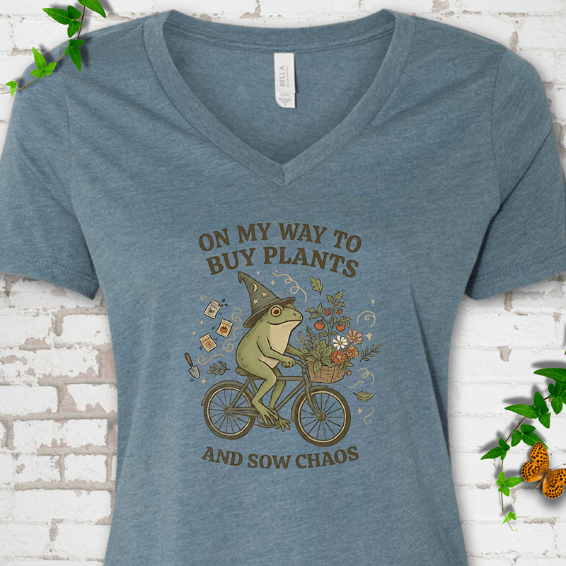 Buy Plants Frog V-Neck T-Shirt