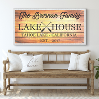 Family Lake House Paddle Sign III