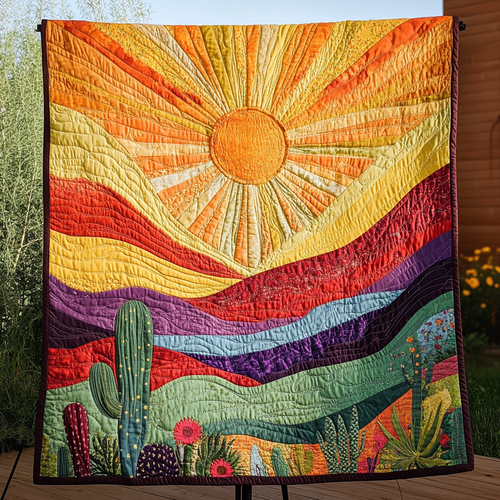 Cactus Sunset Quilted Blanket - Baby (30" x 40")