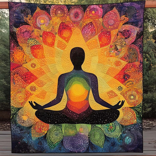 Calm Mind Quilted Blanket - Throw (55" x 60")