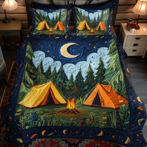 Campfire Glow 3-Piece Quilted Bedding Set - Single (59" x 70")