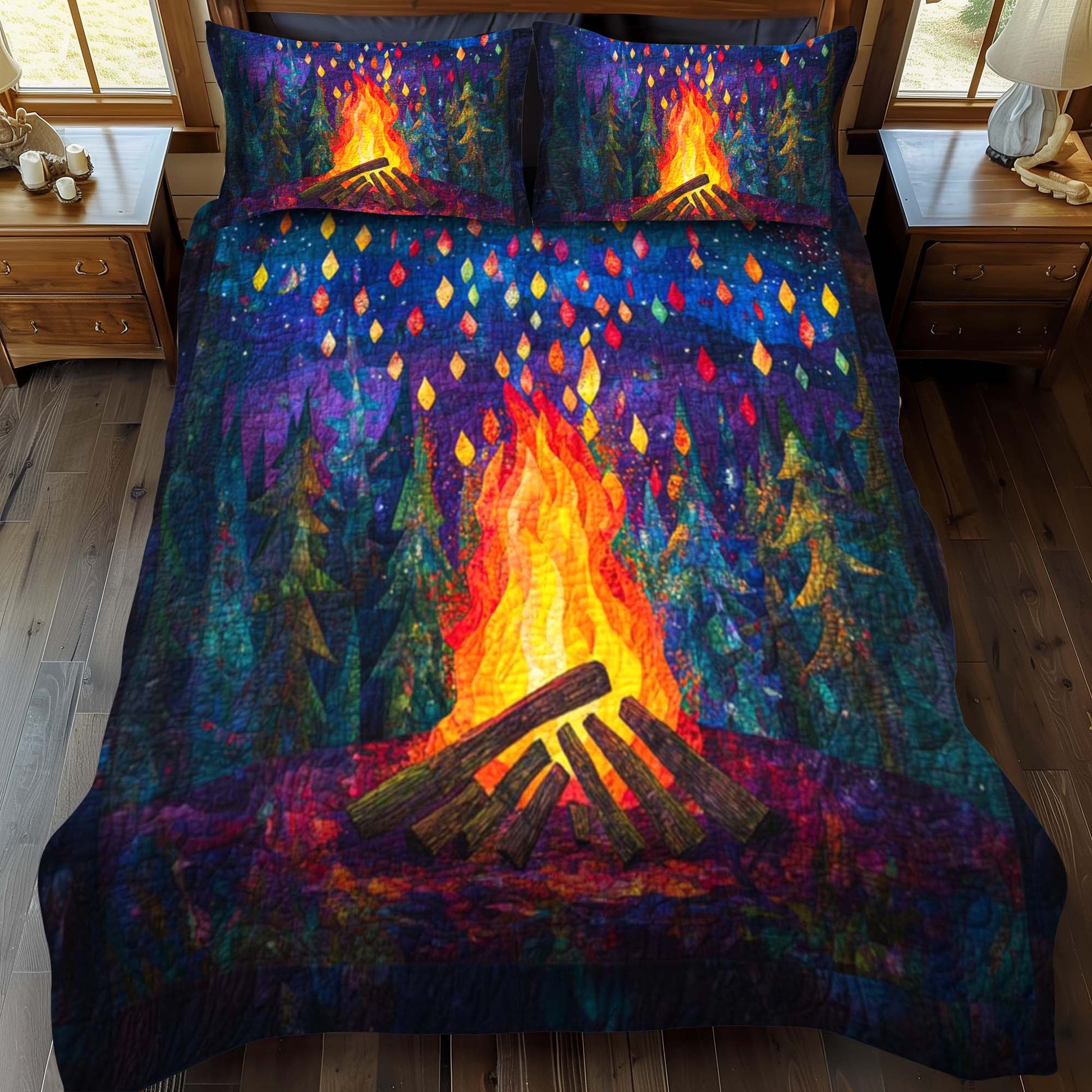 Campground Bliss 3-Piece Quilted Bedding Set - Single (59" x 70")