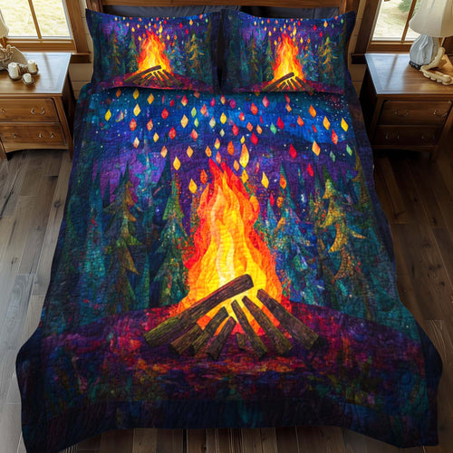Campground Bliss 3-Piece Quilted Bedding Set - Single (59" x 70")