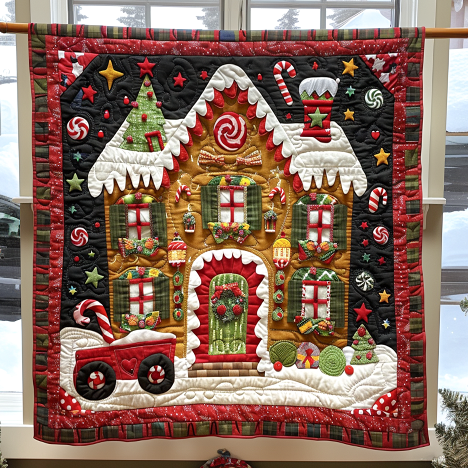 Throw (55'' x 60'') /Candy Wonderland Quilted Blanket