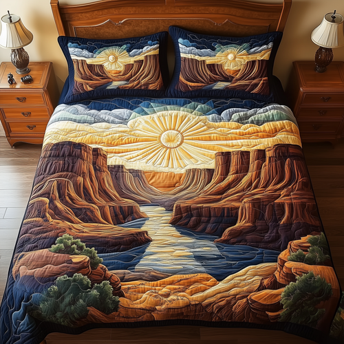 Canyon Glory 3-Piece Quilted Bedding Set - Single (59" x 70")