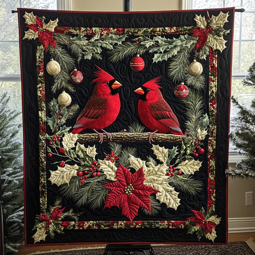 Cardinal Nestle Quilted Blanket - Throw (55" x 60")