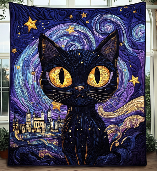 Cat-tastic Dreams Quilted Blanket - Throw (55" x 60")