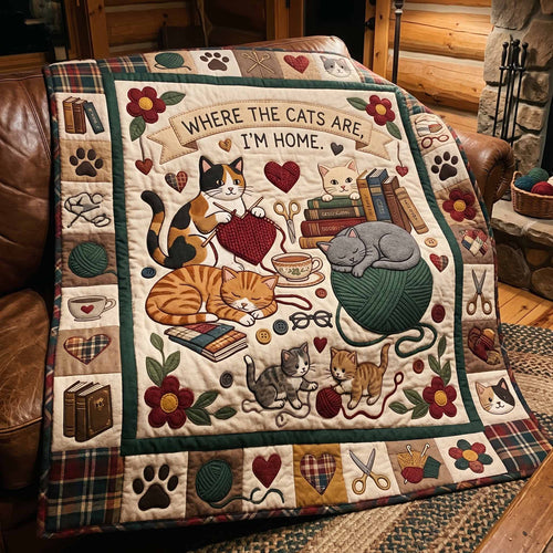 Cat Corner Quilted Blanket - Baby (30" x 40") - Pack 1