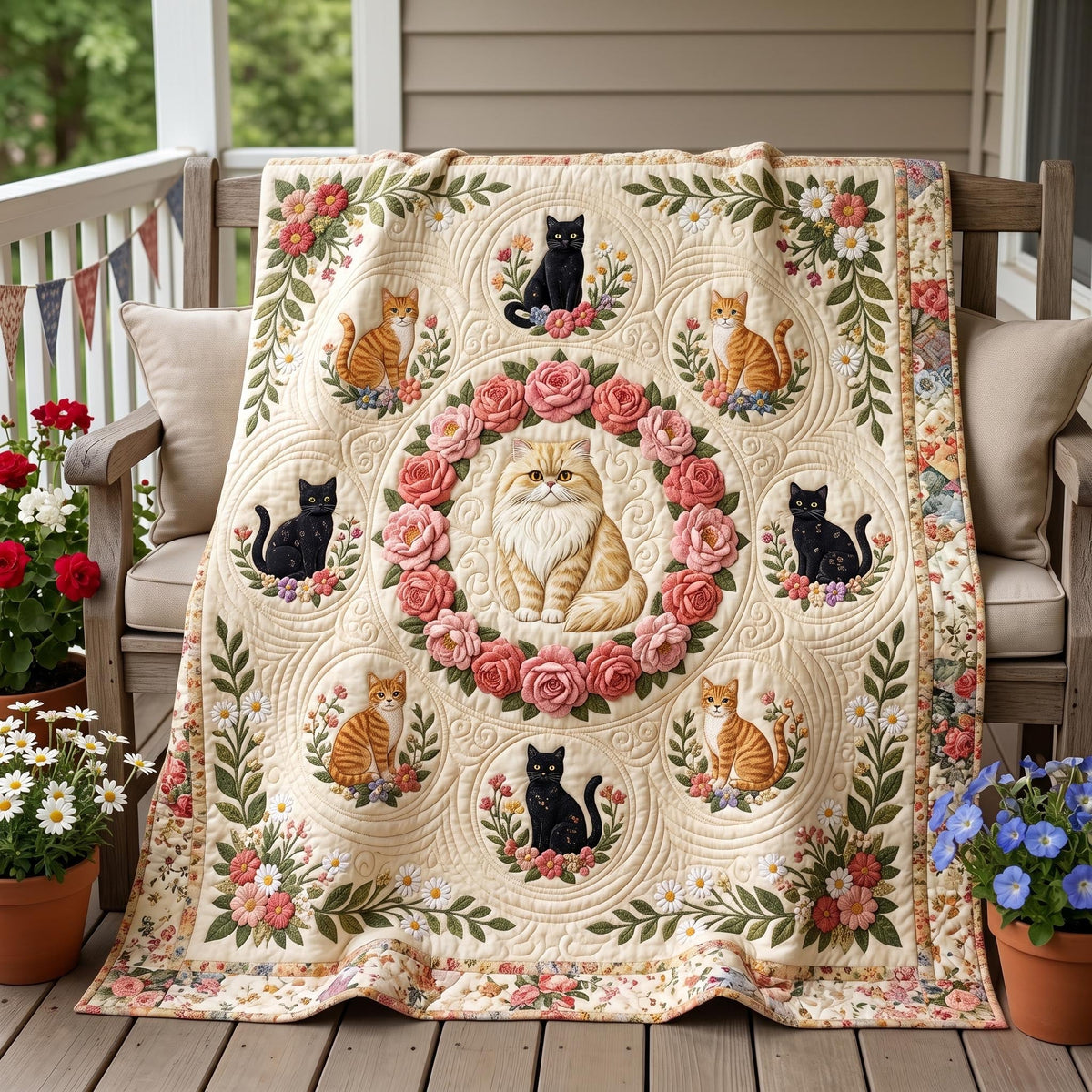 Cat Harmony Quilted Blanket - Baby (30" x 40") - Pack 1
