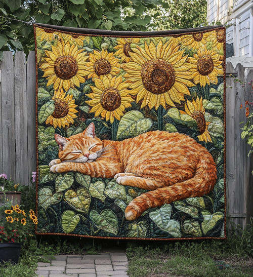 Cat Nap Cozy Quilted Blanket - Throw (55" x 60")
