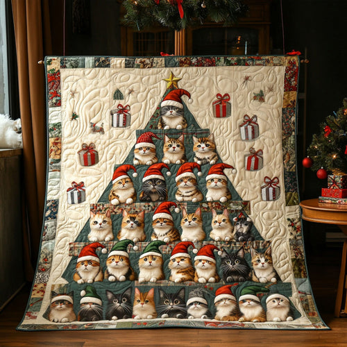 Cat Nap Haven Quilted Blanket - Throw (55" x 60")