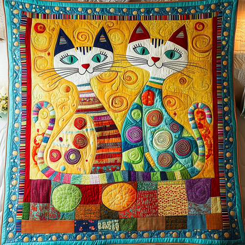 Cat Nap Quilted Blanket - Throw (55" x 60")