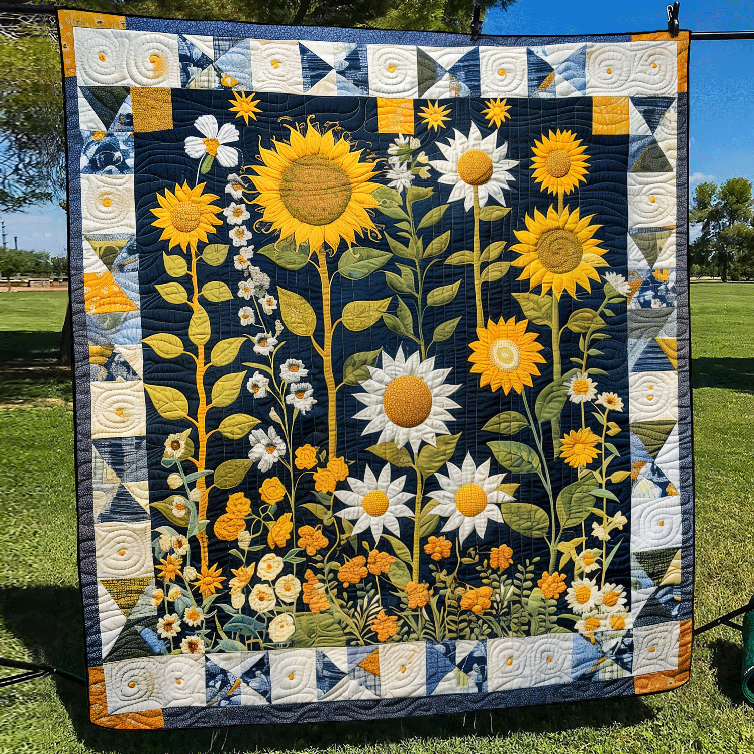 Celestial Garden Quilted Blanket - Throw (55" x 60")