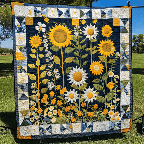Celestial Garden Quilted Blanket - Throw (55" x 60")