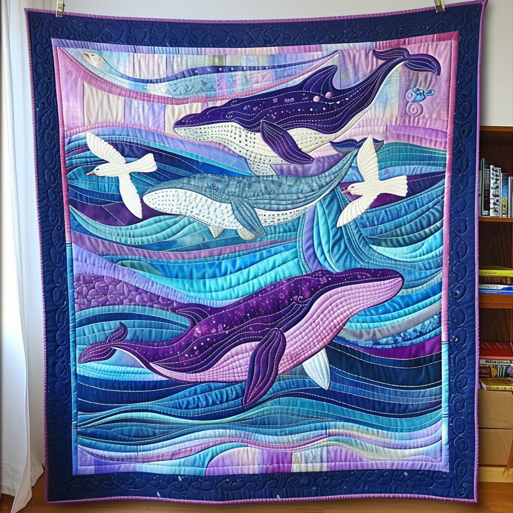 Celestial Seas Quilted Blanket - Throw (55" x 60")